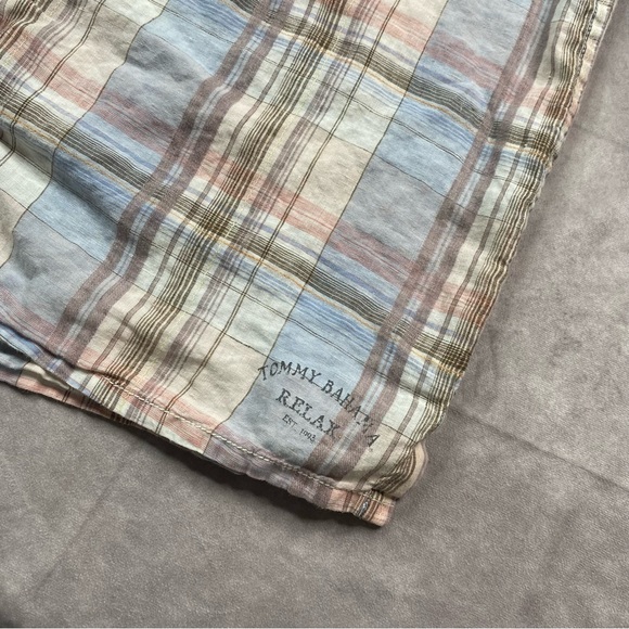 Tommy Bahama Shirt Men's XL Plaid Linen Button Lightweight Summer Casual Beach - Picture 8 of 14